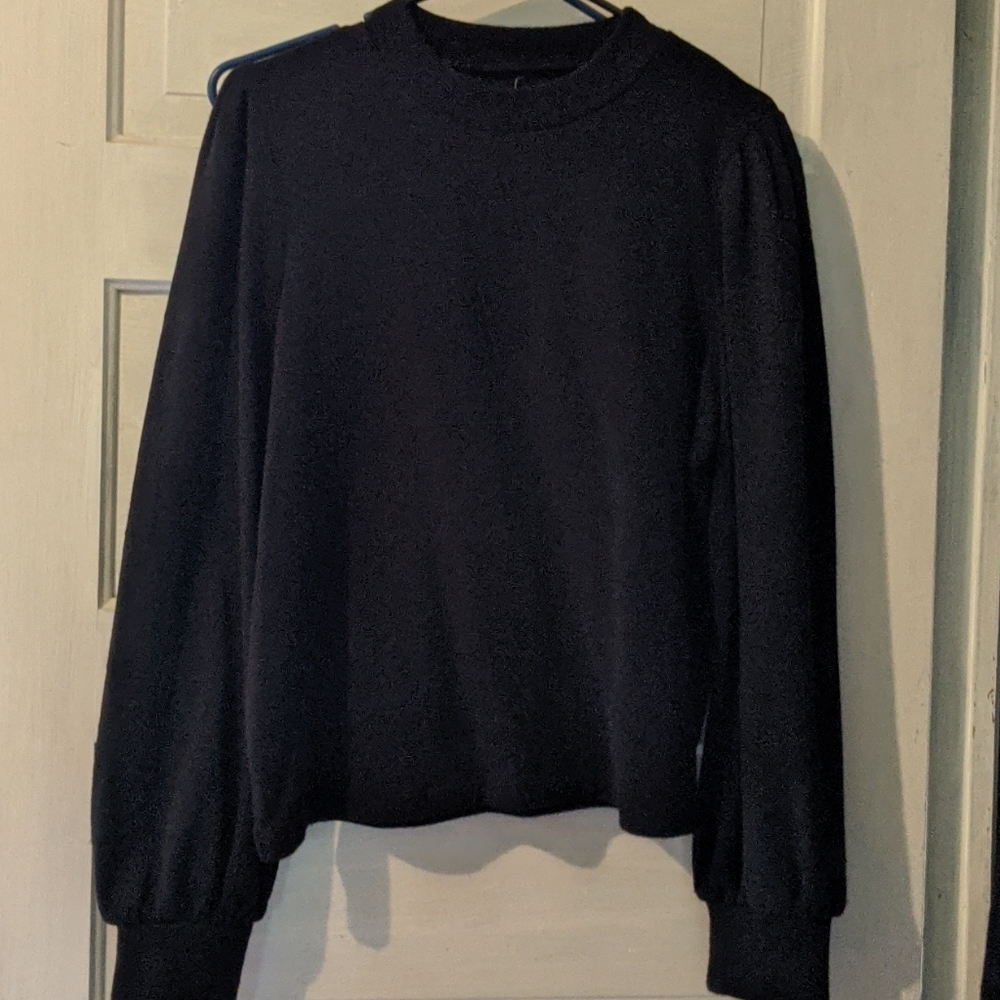 Madewell Crew Neck Bubble Sleeve Sweater